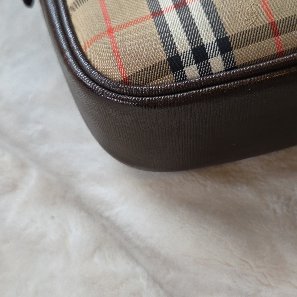 Burberry Beige and Brown Checkered Crossbody Bag - Picture 3 of 11